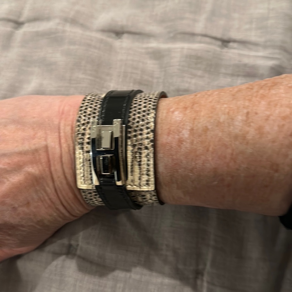 Hermes never worn leather cuff bracelet